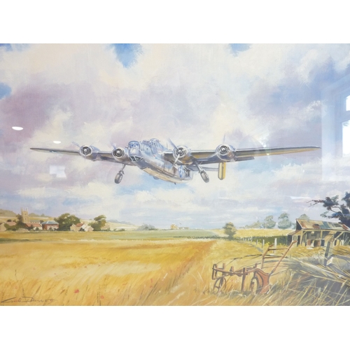 327 - Colin Doggett (b. 1947), a watercolour, 'The Sword and The Ploughshare', Consolidated B-24J Liberato... 