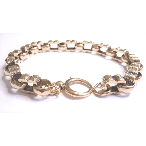 193 - A Victorian 9-carat rose-gold double Albert chain bracelet (full length 21.5cm; total weight approx.... 