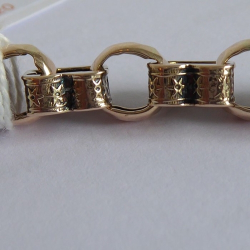 193 - A Victorian 9-carat rose-gold double Albert chain bracelet (full length 21.5cm; total weight approx.... 