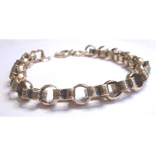 193 - A Victorian 9-carat rose-gold double Albert chain bracelet (full length 21.5cm; total weight approx.... 
