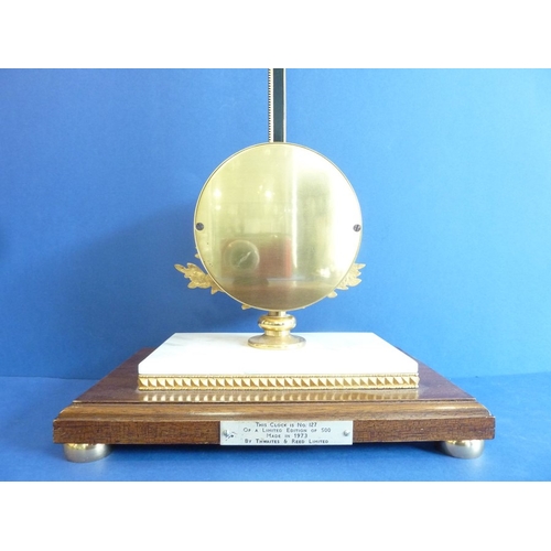 211 - A gravity timepiece 'rise & fall' clock by Thwaites & Reed Ltd, Clerkenwell, London, limited edition... 