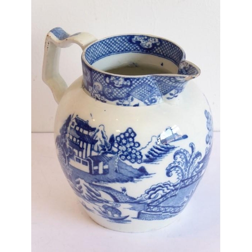 10 - Swansea (Cambrian) Pottery, an early 19th century pearlware jug of baluster form, circa 1800/1810; s... 