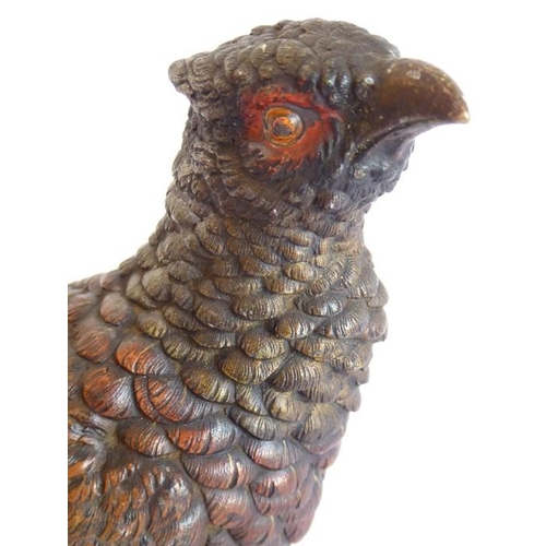 121 - An Austrian-style cold-painted bronze model of a cock pheasant; apparently unmarked (probably early ... 