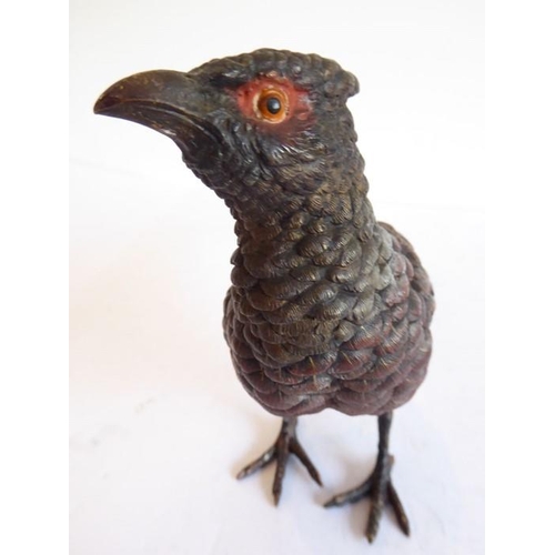 121 - An Austrian-style cold-painted bronze model of a cock pheasant; apparently unmarked (probably early ... 