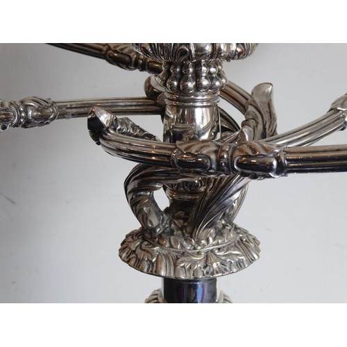 200 - A  fine and very large early 19th century Sheffield-plated five-light candelabra by Matthew Boulton;... 