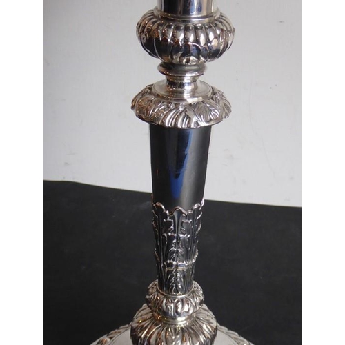 200 - A  fine and very large early 19th century Sheffield-plated five-light candelabra by Matthew Boulton;... 