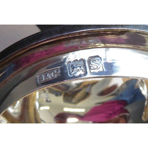 202 - A heavy hallmarked silver baluster-shaped hot-water jug with hinged lid, maker's mark 'S & Co', assa... 