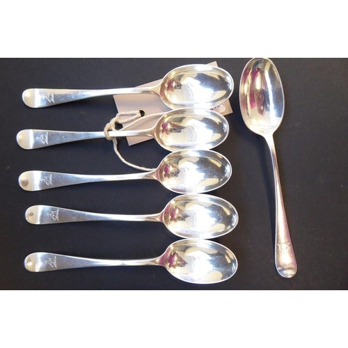 303 - A cased set of six hallmarked silver coffee spoons by Mappin & Webb Ltd together with a similar set ... 