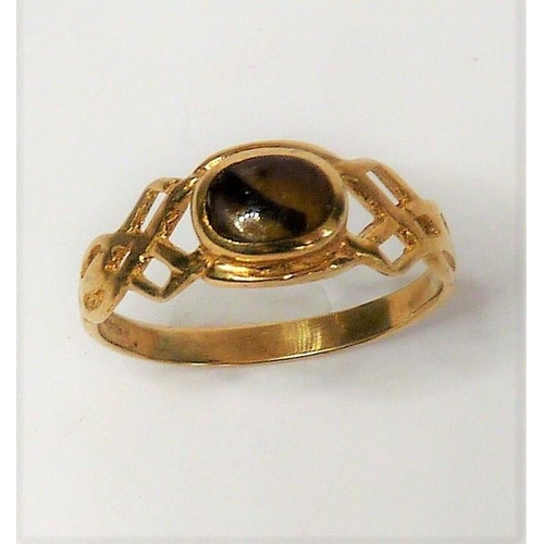 304 - Five 9-carat gold stone-set rings; ring sizes  (The cost of UK postage via Royal Mail Special Delive... 