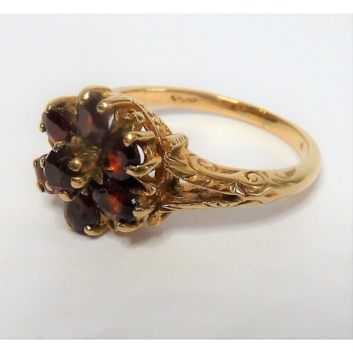 304 - Five 9-carat gold stone-set rings; ring sizes  (The cost of UK postage via Royal Mail Special Delive... 