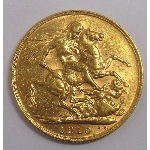 373 - An Edward VII gold sovereign, 1910