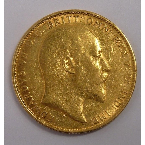 374 - An Edward VII gold sovereign, 1908