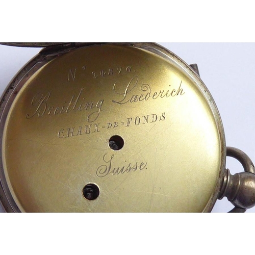 390 - A gentleman's late 19th/early 20th century full hunter pocket watch; the front case with engine turn... 