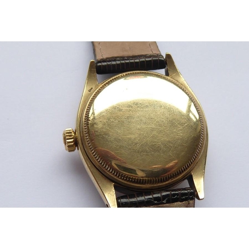 395 - A gentleman's 9-carat yellow-gold cased Rolex Oyster Perpetual wristwatch; the dial signed Rolex Oys... 