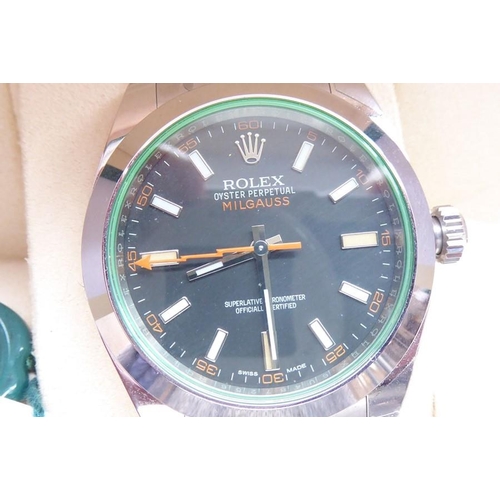 413 - A gentleman's Rolex Oyster Perpetual Milgauss Superlative Chronometer wristwatch, officially certifi... 