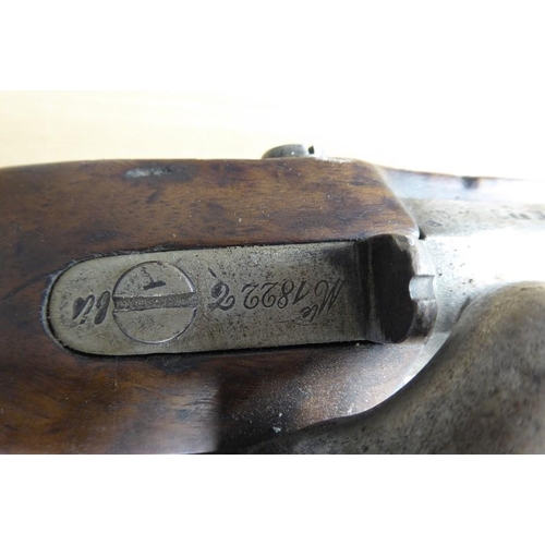 429 - A circa 1795 Mutzig musket and bayonet; the lock-plate engraved Châtellerault, the top strap engrave... 