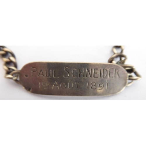 456 - A mixed lot of four comprising a Kirby Beard & Co. white-metal bracelet with tag engraved ‘Paul Schn... 