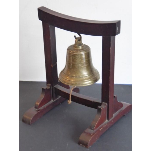 567 - A commemorative bell from the Cunard liner S.S.CARMANIA, 1905-1936, cast in brass with moulded rim a... 