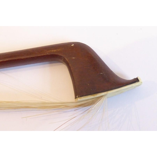 584 - A cello bow (small amount of damage and reparation to end of bow) (70cm)