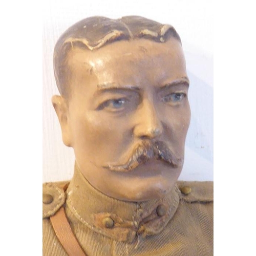 588 - A rare WWI British patriotic propaganda doll of Lord Horatio Kitchener of Khartoum; with painted chi... 