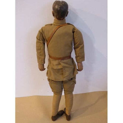 588 - A rare WWI British patriotic propaganda doll of Lord Horatio Kitchener of Khartoum; with painted chi... 