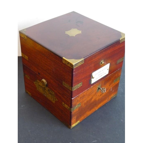 604 - A 19th/early 20th century mahogany-cased and brass-bound marine chronometer 'J.G.FAY & CO. LTD. 90 H... 