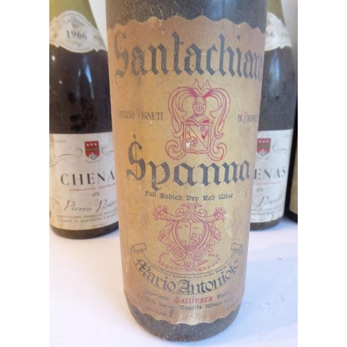 615 - A mixed lot of 7 bottles: 3 x Chénas 1966 Pierre Ponnelle; Crozes Hermitage 1973 - Salavert; Colares... 