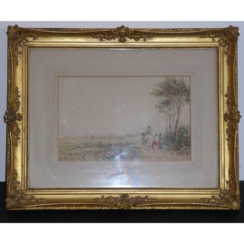 720 - DAVID COX (probably David Cox I 1783-1859), a gilt- framed and glazed (later) watercolour study 'Goi... 