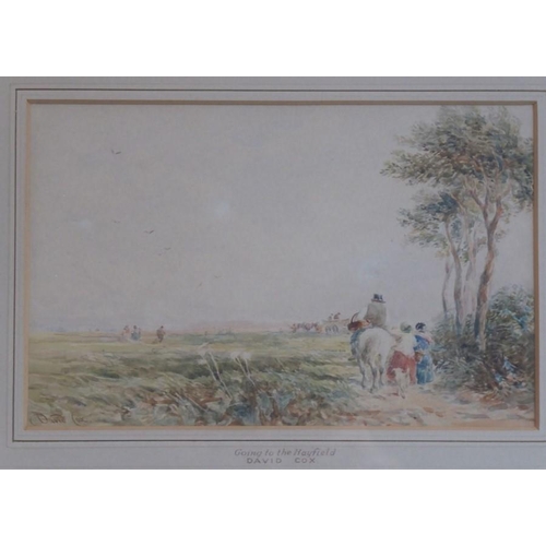 720 - DAVID COX (probably David Cox I 1783-1859), a gilt- framed and glazed (later) watercolour study 'Goi... 