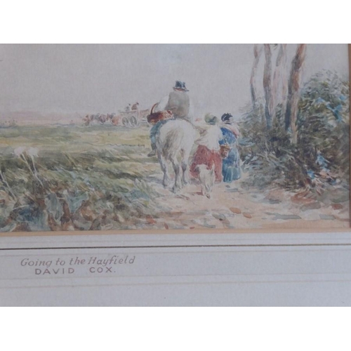 720 - DAVID COX (probably David Cox I 1783-1859), a gilt- framed and glazed (later) watercolour study 'Goi... 