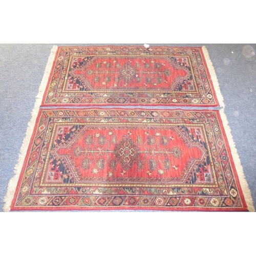 781 - A pair of north-west Persia Hamadan runners with red ground (approx. 165cm x 89cm)