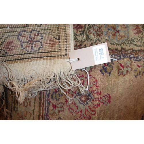 788 - A Pakistan prayer rug (copy of a Turkish prayer rug) with predominately beige ground (145cm x 93cm)