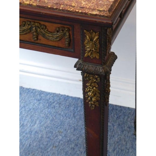 901 - A good 19th century marble-topped Louis XVI-style mahogany and brass-mounted library centre table; t... 