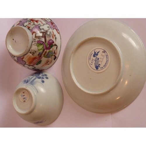 98 - 'The Nanking Cargo', a tea bowl and saucer with original Christie's labels to the undersides togethe... 