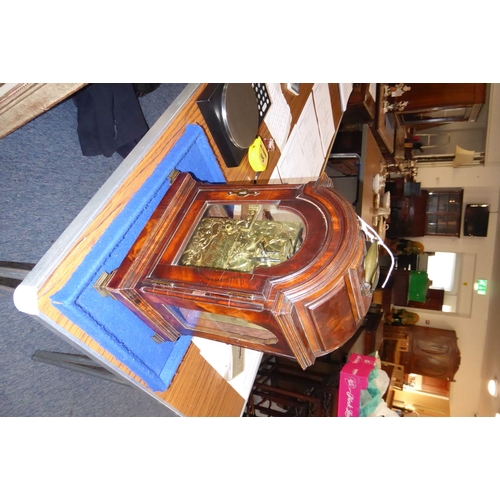 410 - A fine 18th century figured mahogany cased eight-day repeating bracket clock; the broken-arch dial h... 