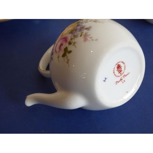 11 - A selection of Royal Crown Derby teawares in the 'Derby Posies' pattern; to include a large plate, a... 