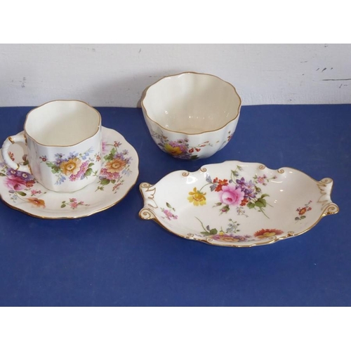 11 - A selection of Royal Crown Derby teawares in the 'Derby Posies' pattern; to include a large plate, a... 