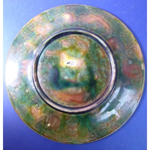 16 - Four similarly sized collector's plates: the largest being a 19th century Majolica example (23.4cm i... 