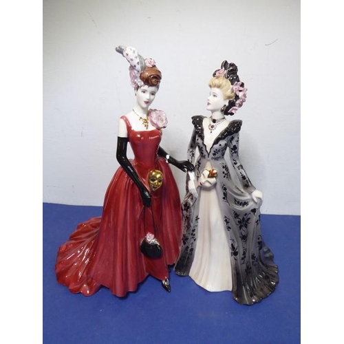 18 - Five limited edition Coalport porcelain figures: 'Moon' (1325/2500), 'The Wicked Lady' (390/7500), '... 