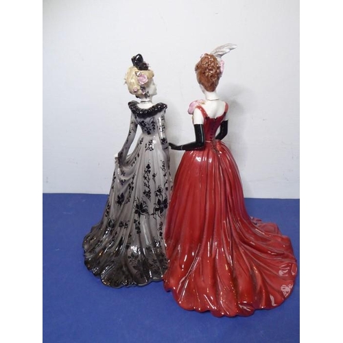 18 - Five limited edition Coalport porcelain figures: 'Moon' (1325/2500), 'The Wicked Lady' (390/7500), '... 