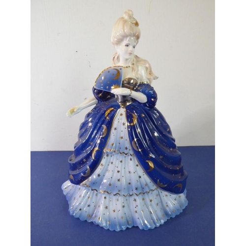 18 - Five limited edition Coalport porcelain figures: 'Moon' (1325/2500), 'The Wicked Lady' (390/7500), '... 