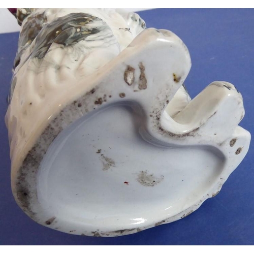 20 - A selection of ceramics to include an unusual 19th century Staffordshire Potteries jug modelled as a... 