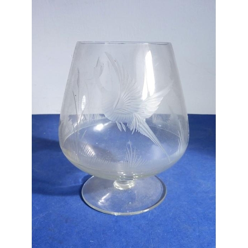 35 - A good selection of glassware to include an early 19th century cut-glass mallet-shaped decanter with... 