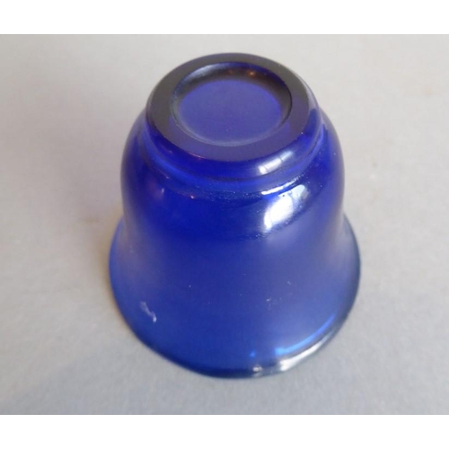 39 - A 25-piece cobalt-blue-glass service; (probably mid-20th century Chinese) comprising eight circular ... 