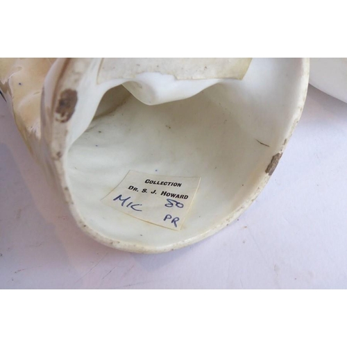 5 - Six varying sized hand-decorated Staffordshire figure models of Napoleon; the tallest (with hole to ... 