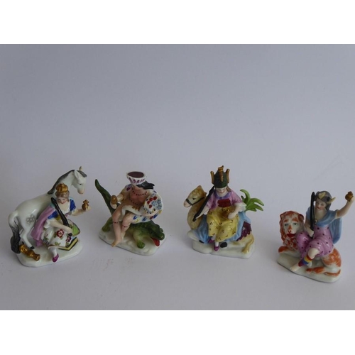 18 - A selection of mainly late 19th century Continental hand-decorated porcelain figure models; to inclu... 