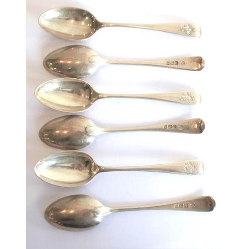 199 - A selection of mostly early 20th century hallmarked silver flatware to include serving spoons, teasp... 