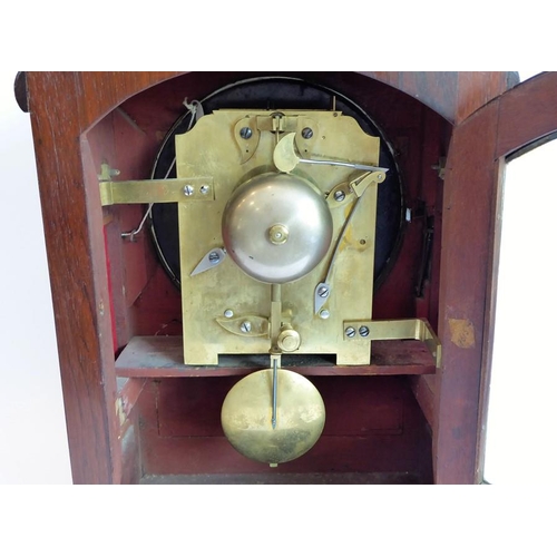 279 - A good late Regency period rosewood cased and brass-inlaid eight-day bracket clock; the gilded pinea... 