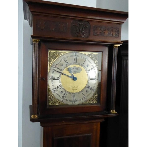 281 - A late 20th century longcase clock produced to commemorate the Prince and Princess of Wales' 1981 we... 