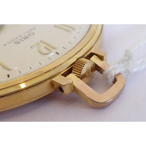 284 - A gold-plated 'Oris' pocket watch